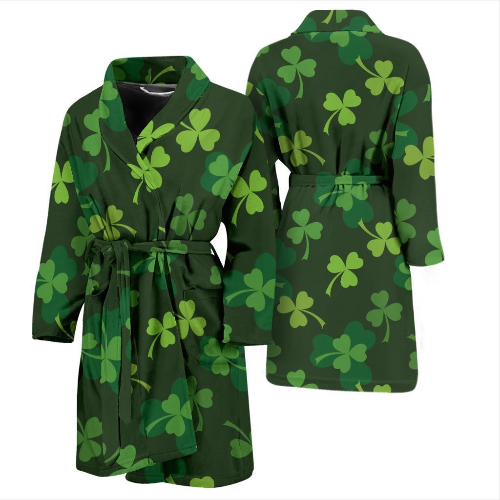 Irish Pattern Print Design 03 Men Bathrobe-JORJUNE.COM