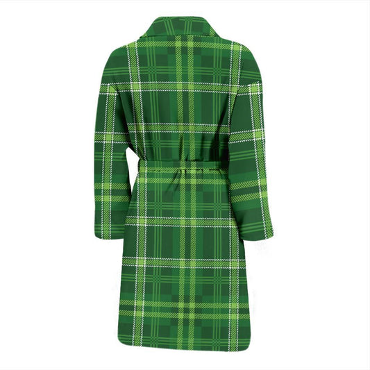 Irish Plaid Pattern Print Design 02 Men Bathrobe-JORJUNE.COM