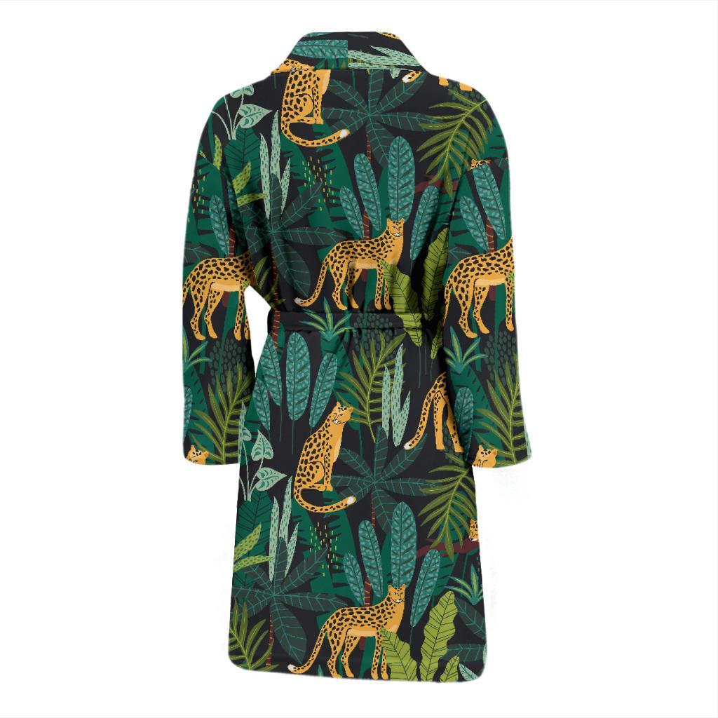 Jaguar Jungle Pattern Print Design 03 Men Bathrobe-JORJUNE.COM