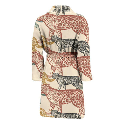 Jaguar Pattern Print Design 01 Men Bathrobe-JORJUNE.COM