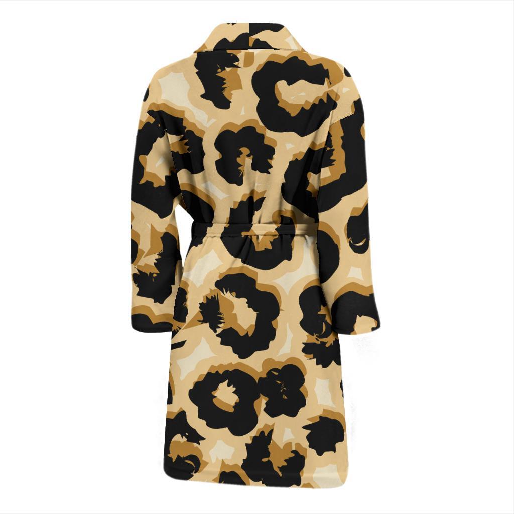 Jaguar Skin Pattern Print Design 02 Men Bathrobe-JORJUNE.COM