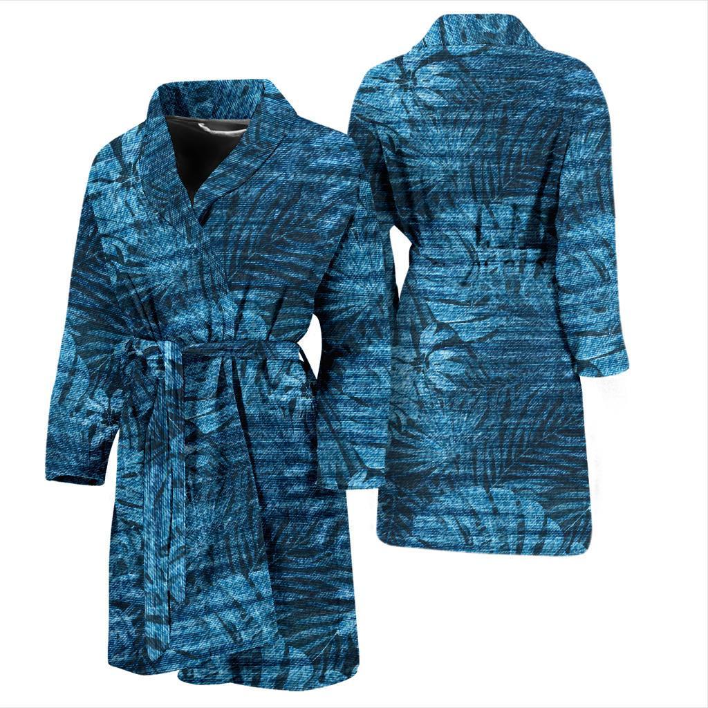 Jean Tropical Pattern Print Design 04 Men Bathrobe-JORJUNE.COM