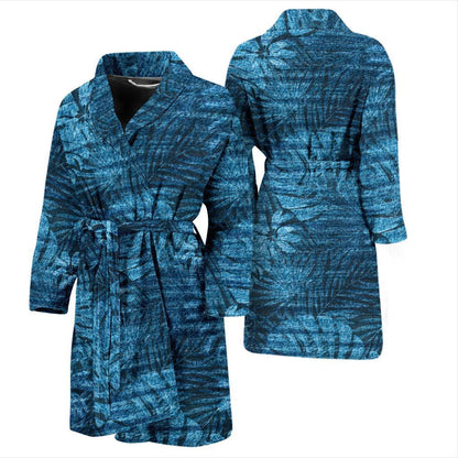Jean Tropical Pattern Print Design 04 Men Bathrobe-JORJUNE.COM