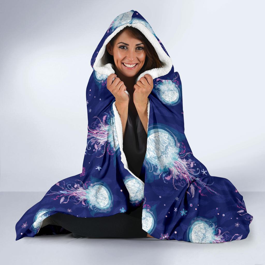 Jellyfish Cute Design Hooded Blanket-JTAMIGO.COM