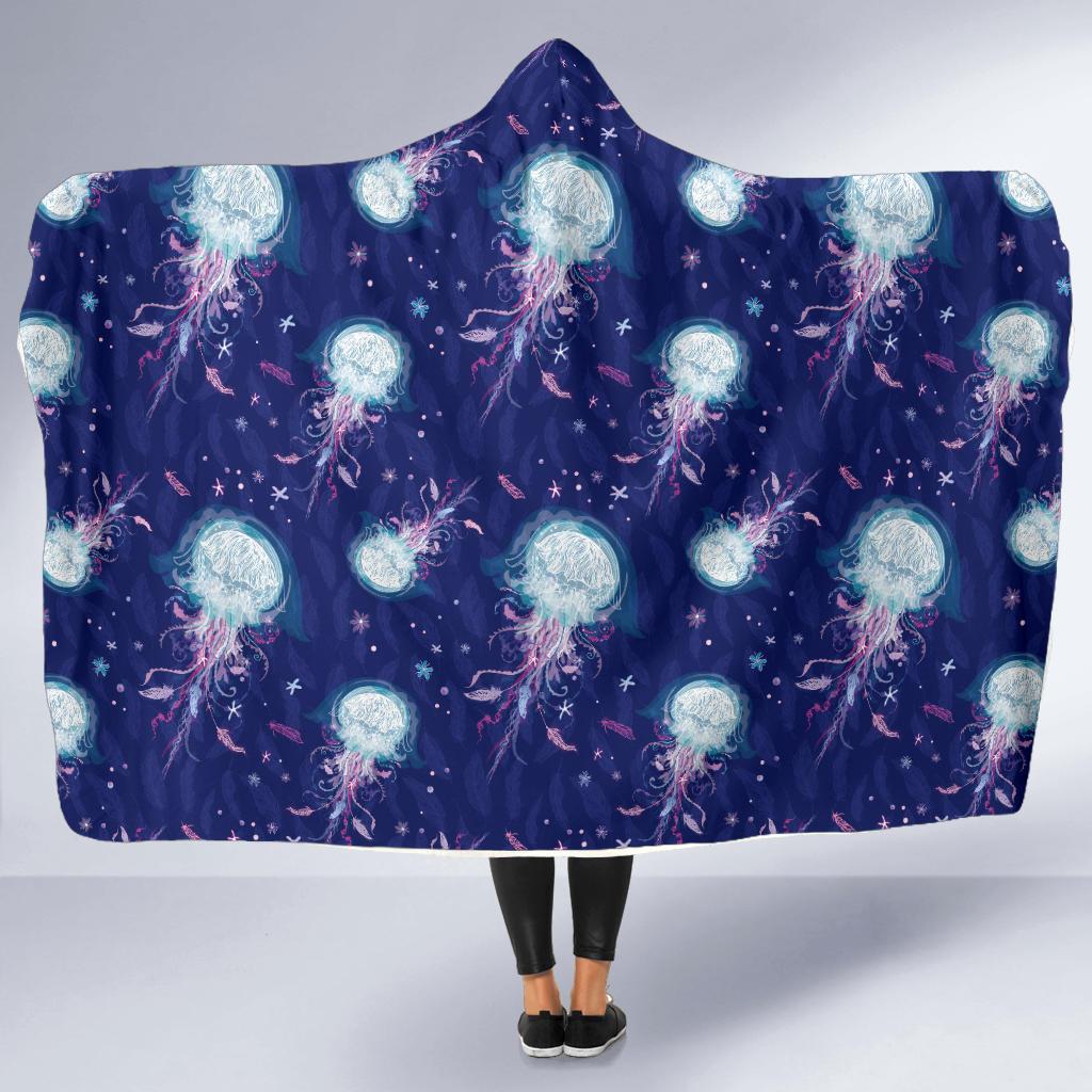 Jellyfish Cute Design Hooded Blanket-JTAMIGO.COM