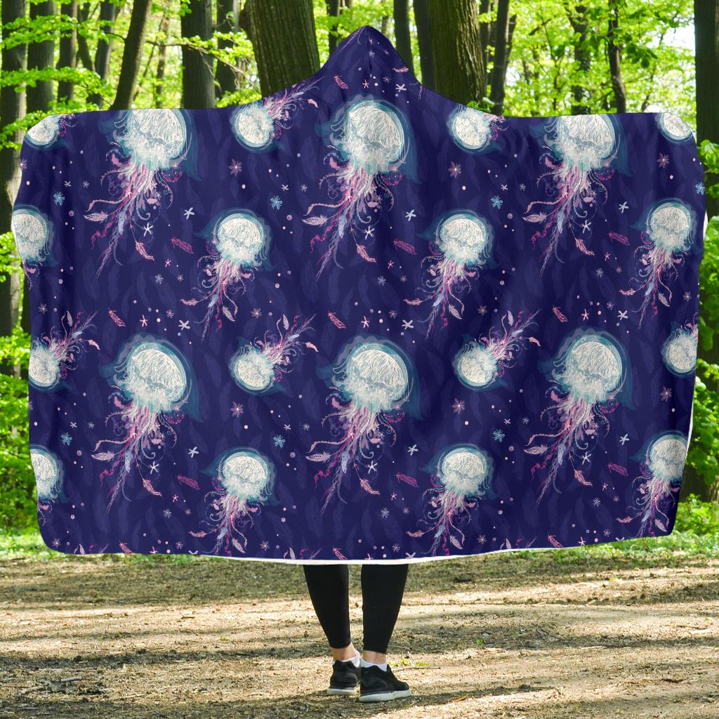Jellyfish Cute Design Hooded Blanket-JTAMIGO.COM