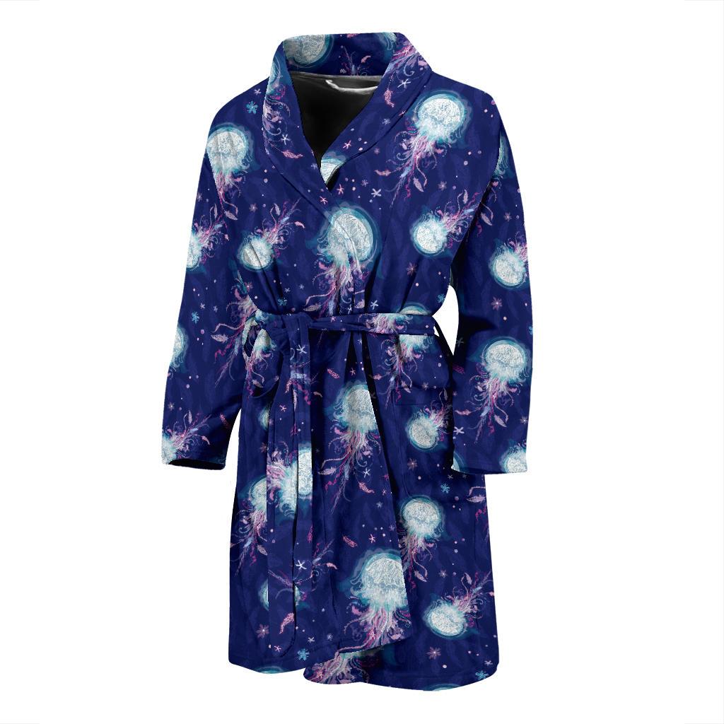 Jellyfish Cute Design Men Bath Robe-JTAMIGO.COM