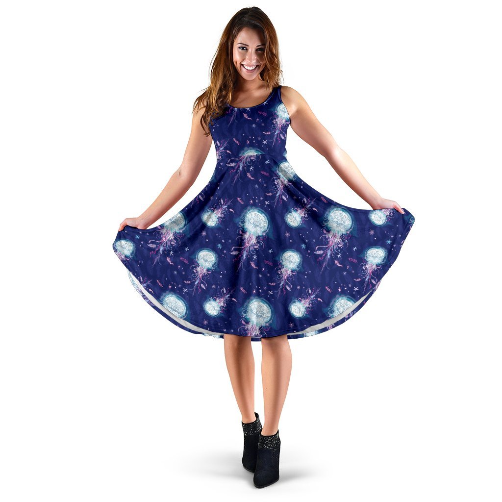 Jellyfish Cute Design Sleeveless Dress