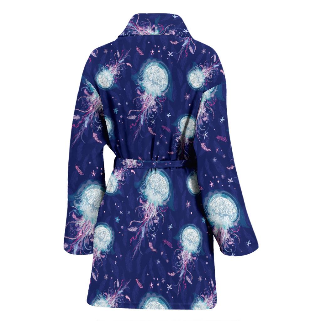 Jellyfish Cute Design Women Bath Robe-JTAMIGO.COM