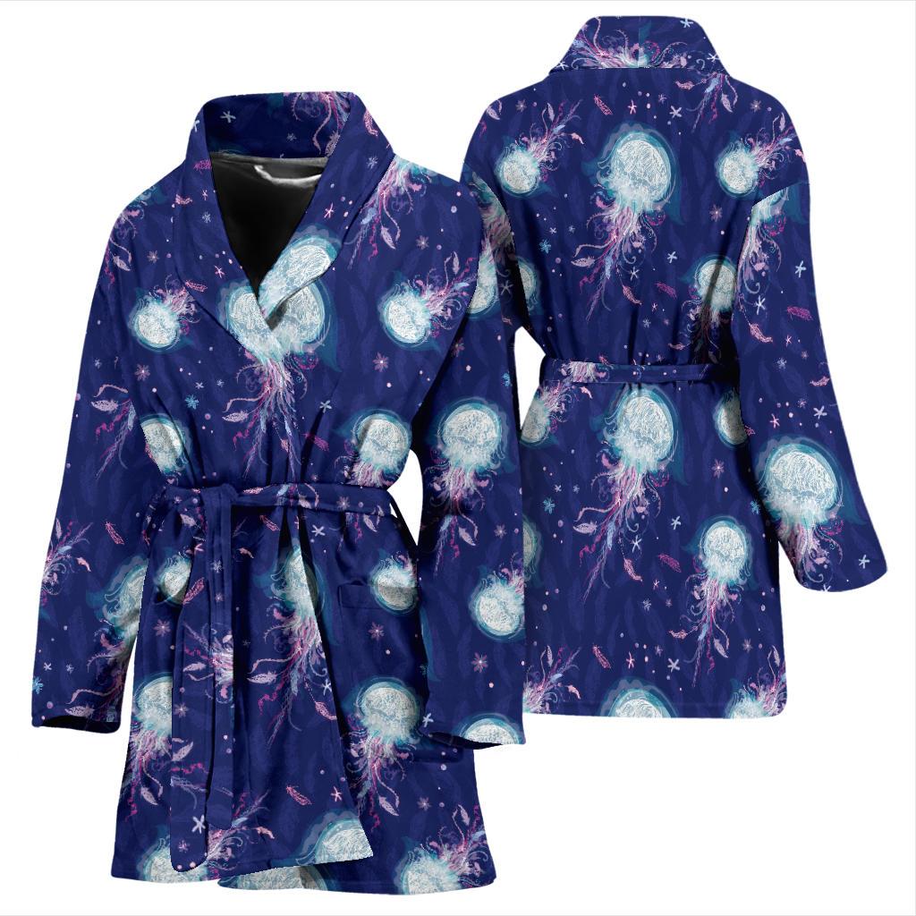 Jellyfish Cute Design Women Bath Robe-JTAMIGO.COM