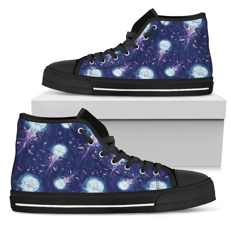 Jellyfish Cute Design Women High Top Shoes