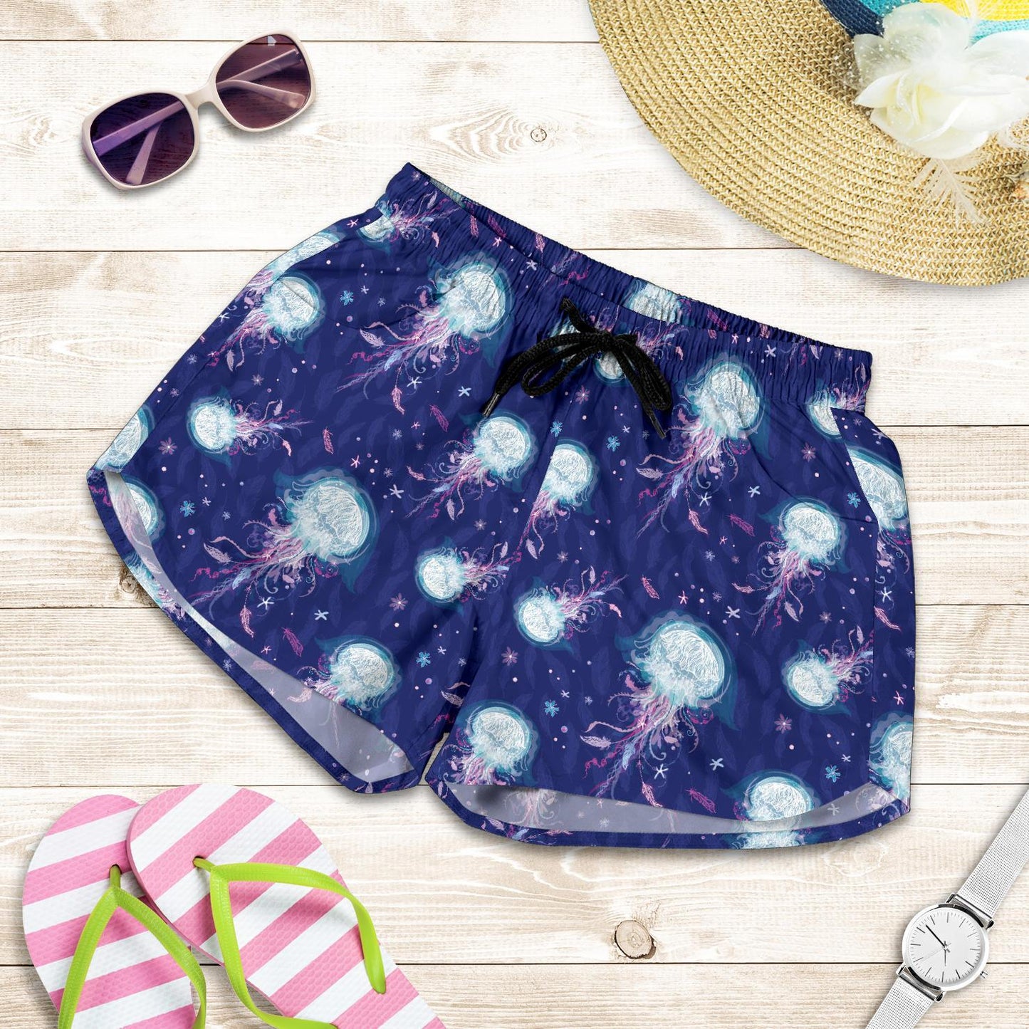 Jellyfish Cute Design Women Shorts-JTAMIGO.COM