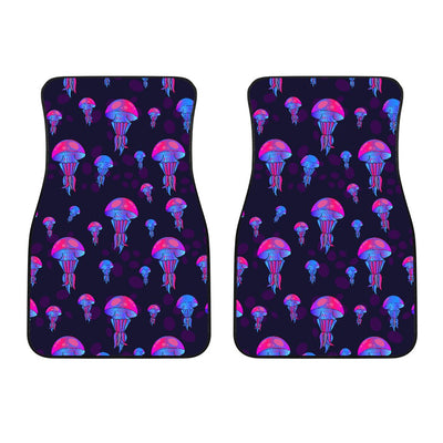 Jellyfish Neon Print Car Floor Mats