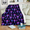 Jellyfish Neon Print Fleece Blanket