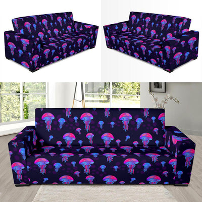 Jellyfish Neon Print Sofa Slipcover-JTAMIGO.COM