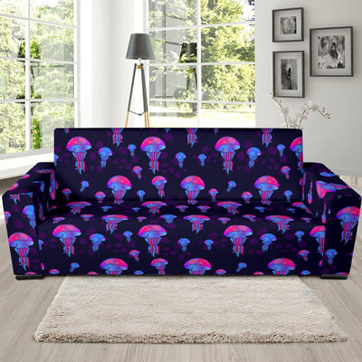 Jellyfish Neon Print Sofa Slipcover-JTAMIGO.COM