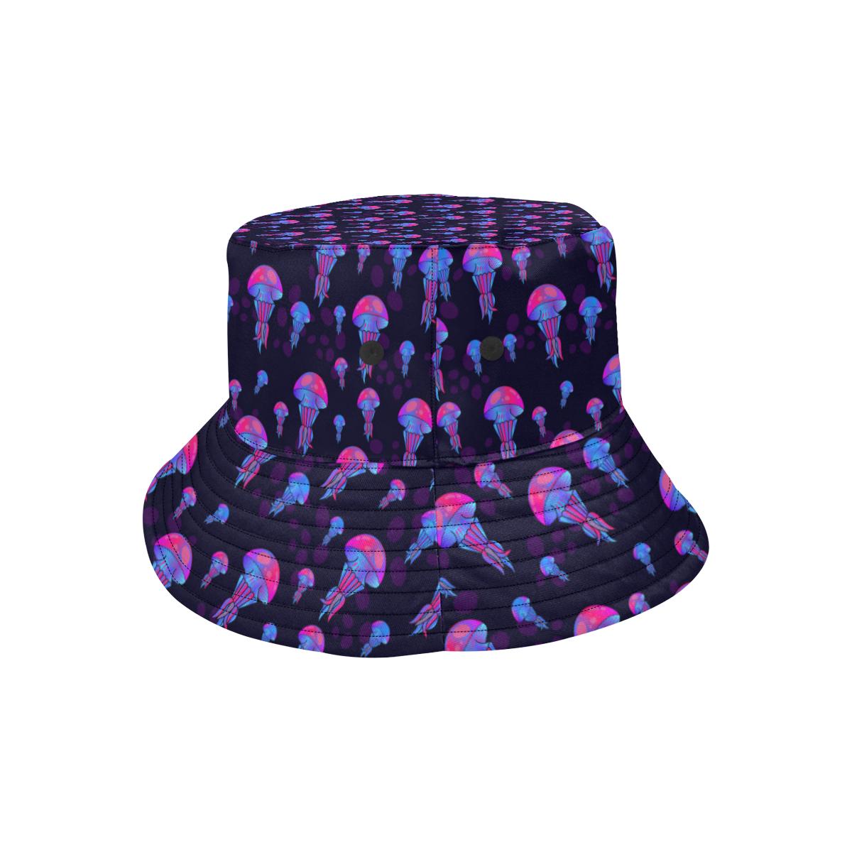 Jellyfish Neon Print Unisex Bucket Hat