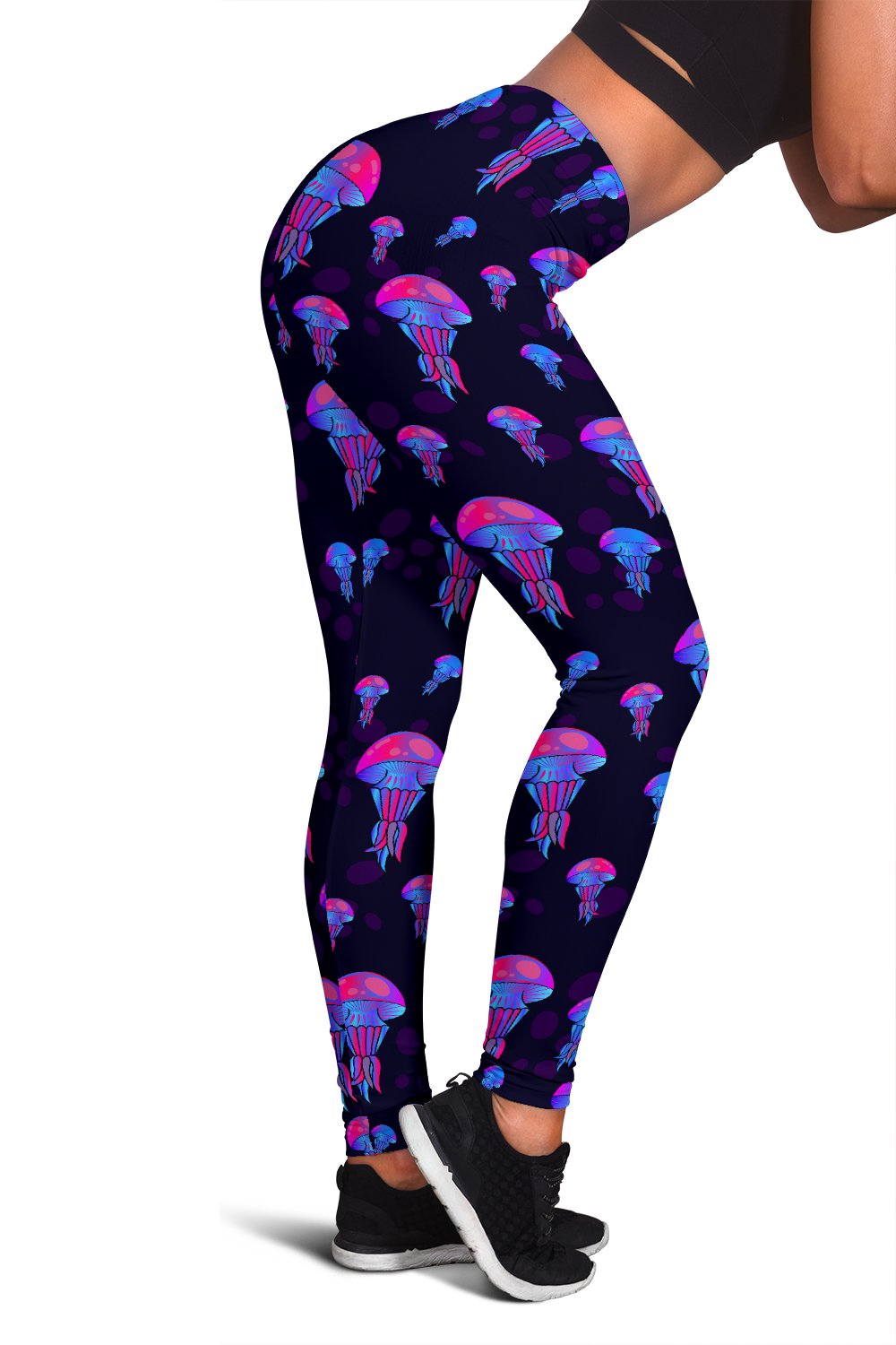 Jellyfish Neon Print Women Leggings