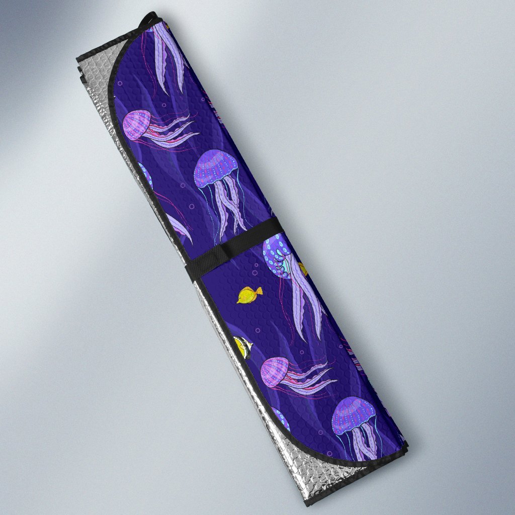 Jellyfish Style Print Car Sun Shade For Windshield