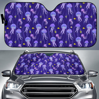 Jellyfish Style Print Car Sun Shade For Windshield
