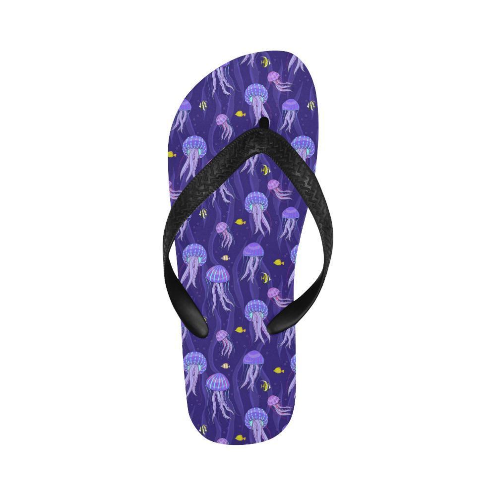 Jellyfish Style Print Flip Flops-JTAMIGO.COM