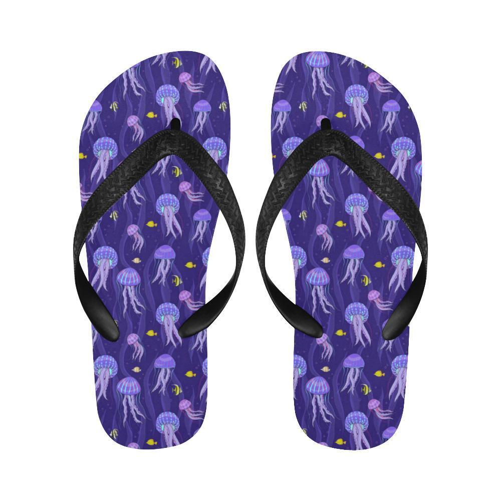 Jellyfish Style Print Flip Flops-JTAMIGO.COM