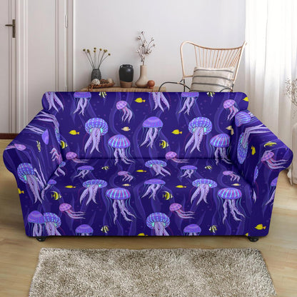 Jellyfish Style Print Loveseat Slipcover-JTAMIGO.COM