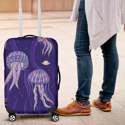 Jellyfish Style Print Luggage Cover Protector