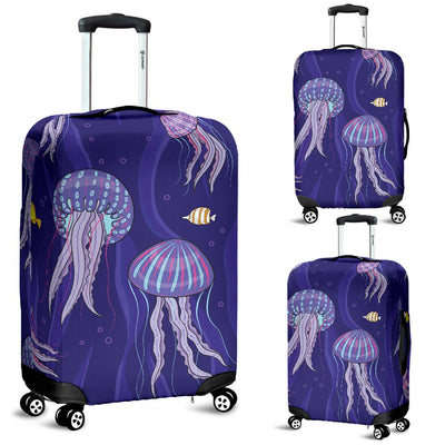 Jellyfish Style Print Luggage Cover Protector