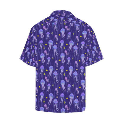 Jellyfish Style Print Men Aloha Hawaiian Shirt