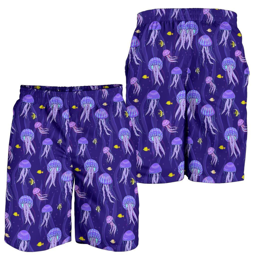 Jellyfish Style Print Mens Shorts-JTAMIGO.COM