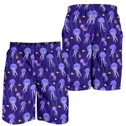 Jellyfish Style Print Mens Shorts-JTAMIGO.COM