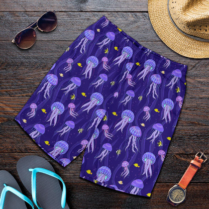 Jellyfish Style Print Mens Shorts-JTAMIGO.COM