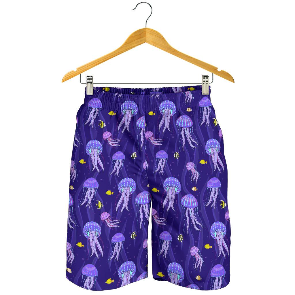 Jellyfish Style Print Mens Shorts-JTAMIGO.COM