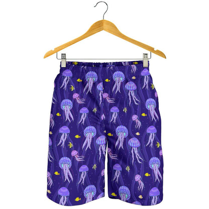 Jellyfish Style Print Mens Shorts-JTAMIGO.COM