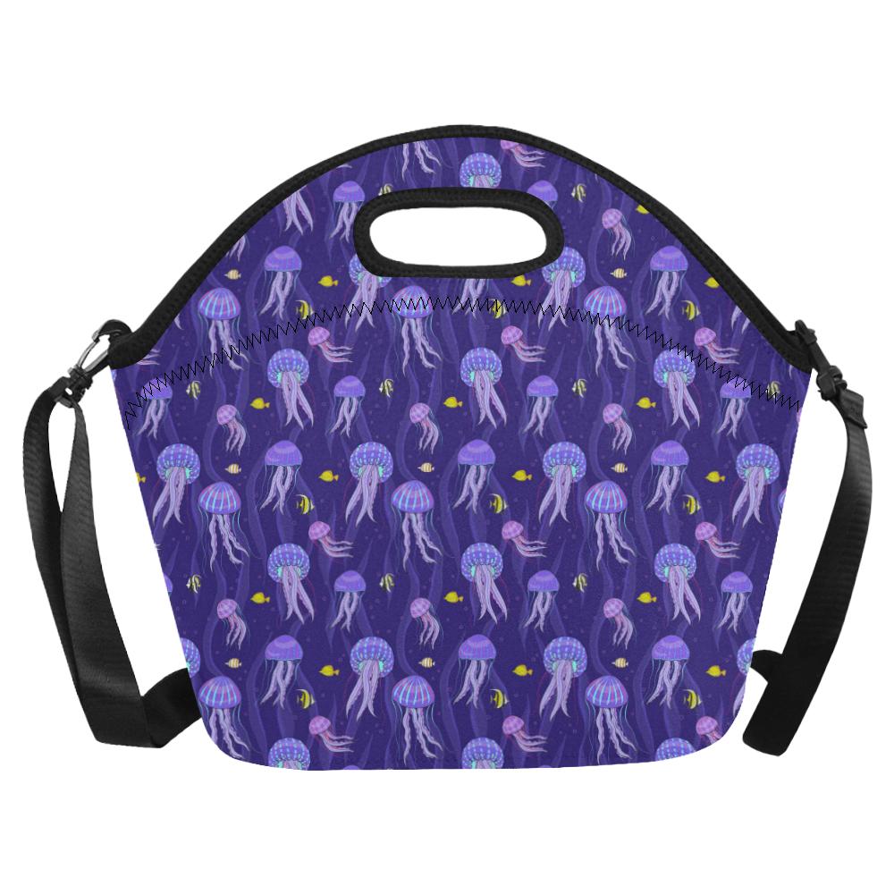 Jellyfish Style Print Neoprene Lunch Bag (Model 1669)(Large)-JTAMIGO.COM