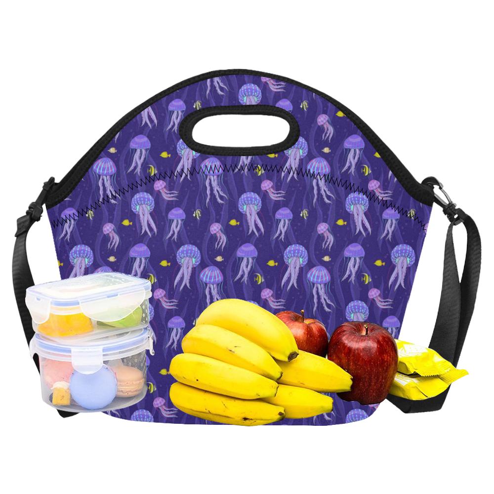 Jellyfish Style Print Neoprene Lunch Bag (Model 1669)(Large)-JTAMIGO.COM