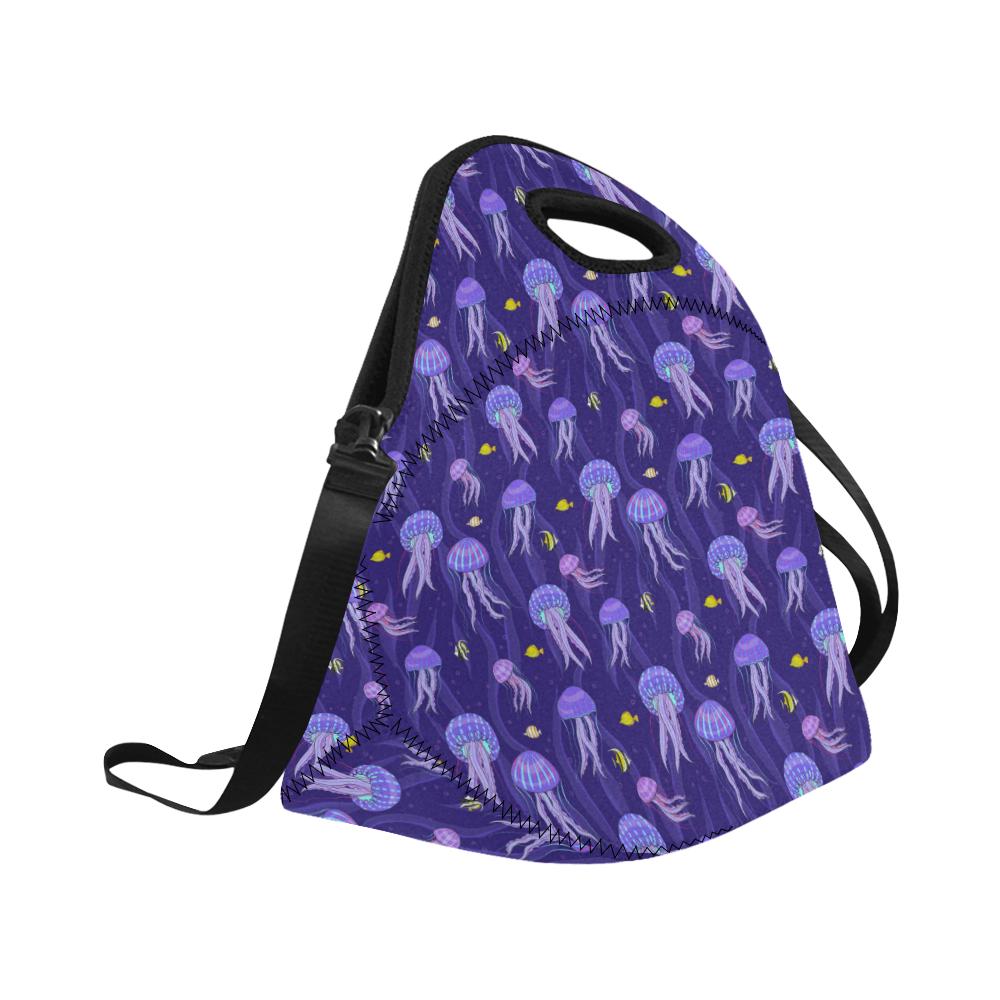 Jellyfish Style Print Neoprene Lunch Bag (Model 1669)(Large)-JTAMIGO.COM