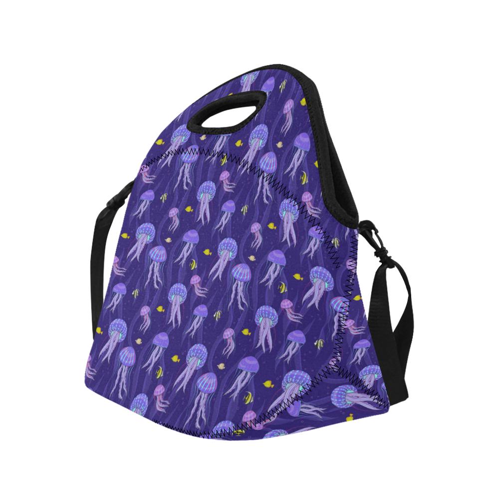 Jellyfish Style Print Neoprene Lunch Bag (Model 1669)(Large)-JTAMIGO.COM