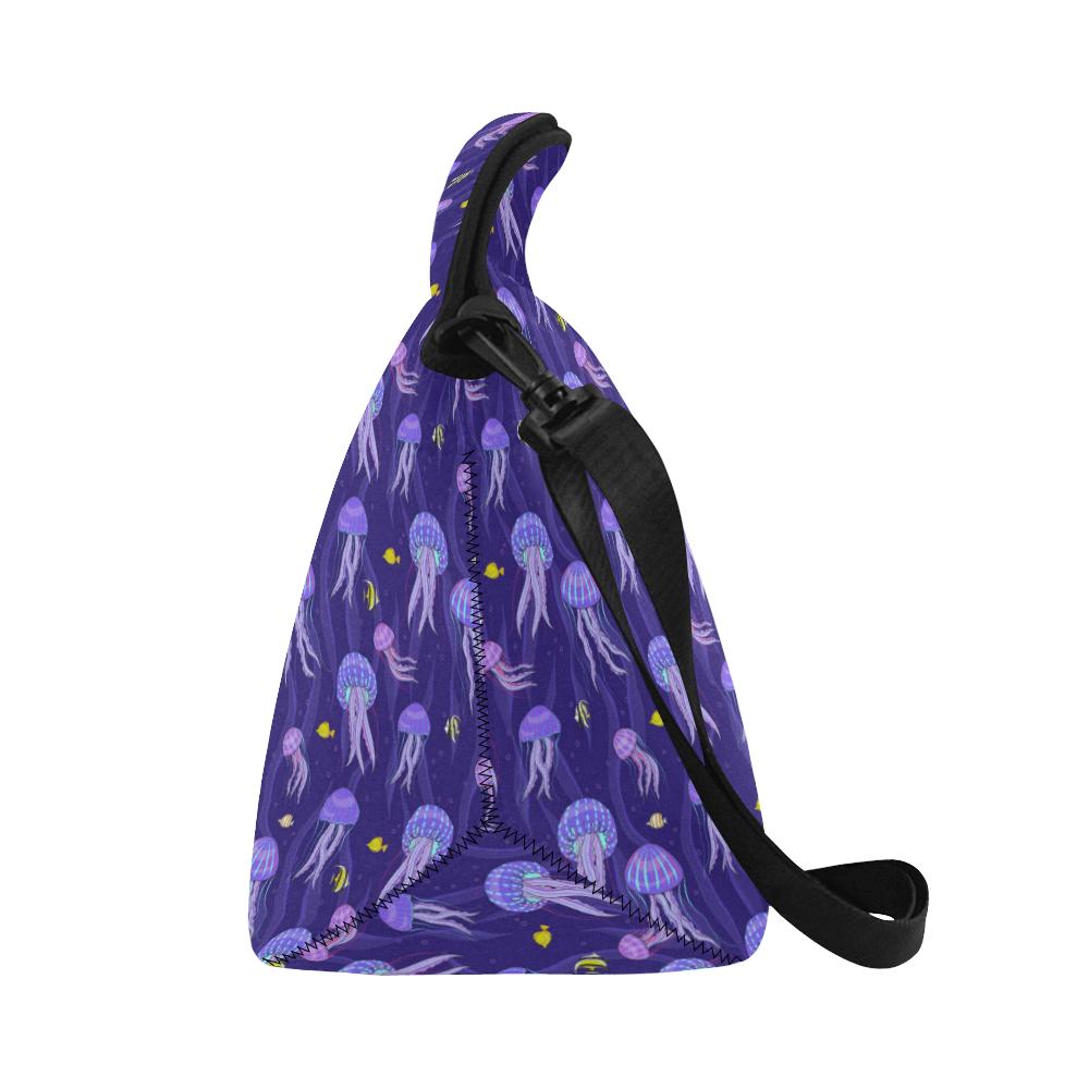 Jellyfish Style Print Neoprene Lunch Bag (Model 1669)(Large)-JTAMIGO.COM