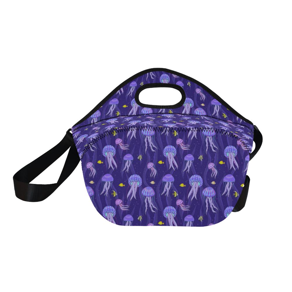 Jellyfish Style Print Neoprene Lunch Bag (Model 1669)(Large)-JTAMIGO.COM