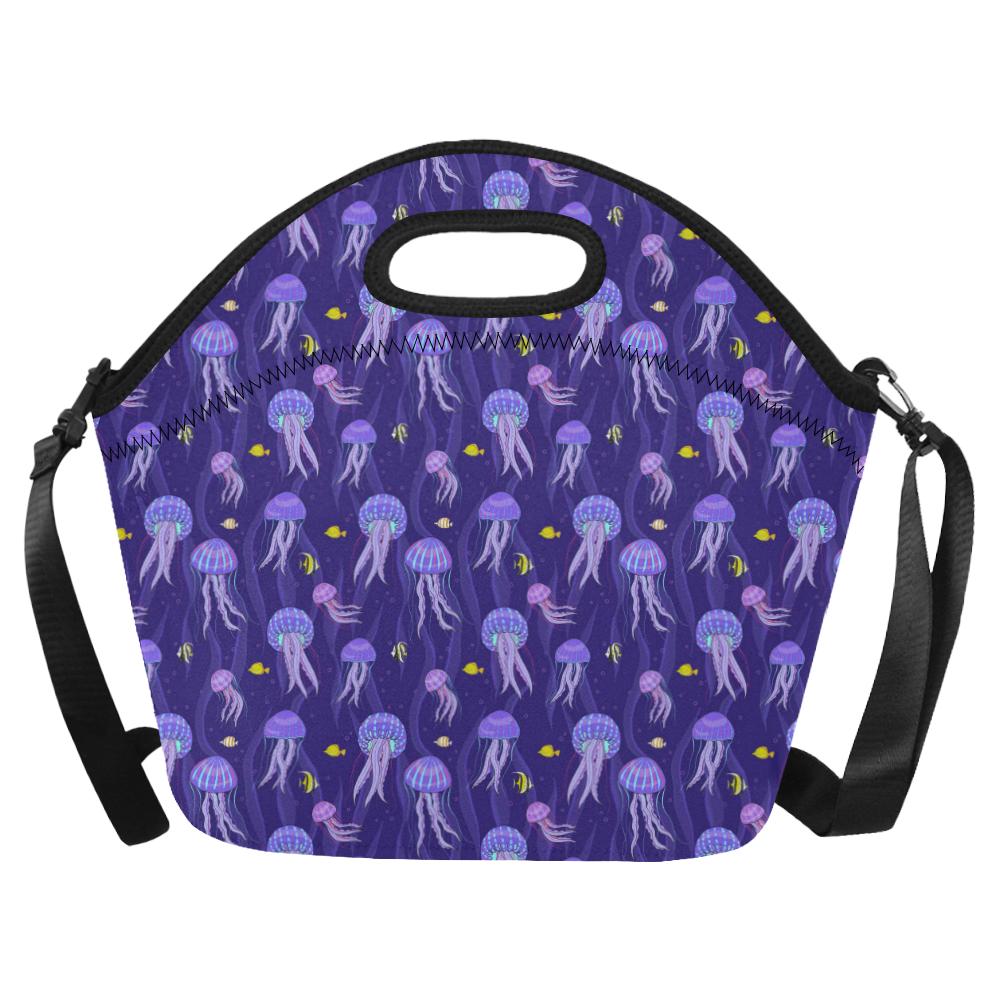 Jellyfish Style Print Neoprene Lunch Bag (Model 1669)(Large)-JTAMIGO.COM