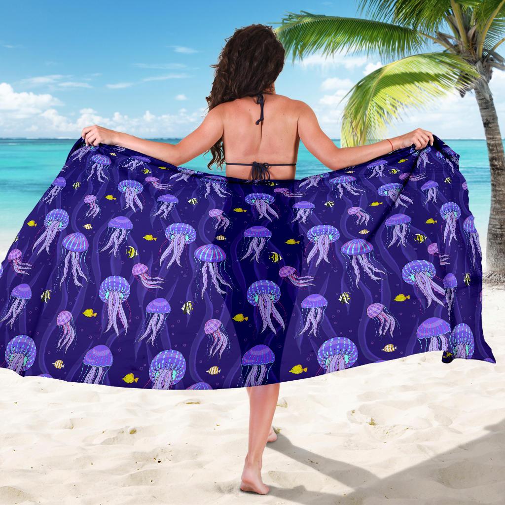 Jellyfish Style Print Sarong Pareo Wrap