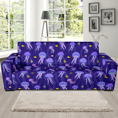 Jellyfish Style Print Sofa Slipcover-JTAMIGO.COM