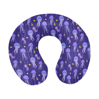 Jellyfish Style Print U-Shaped Travel Neck Pillow-JTAMIGO.COM
