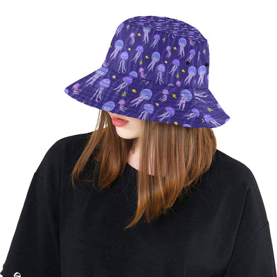 Jellyfish Style Print Unisex Bucket Hat