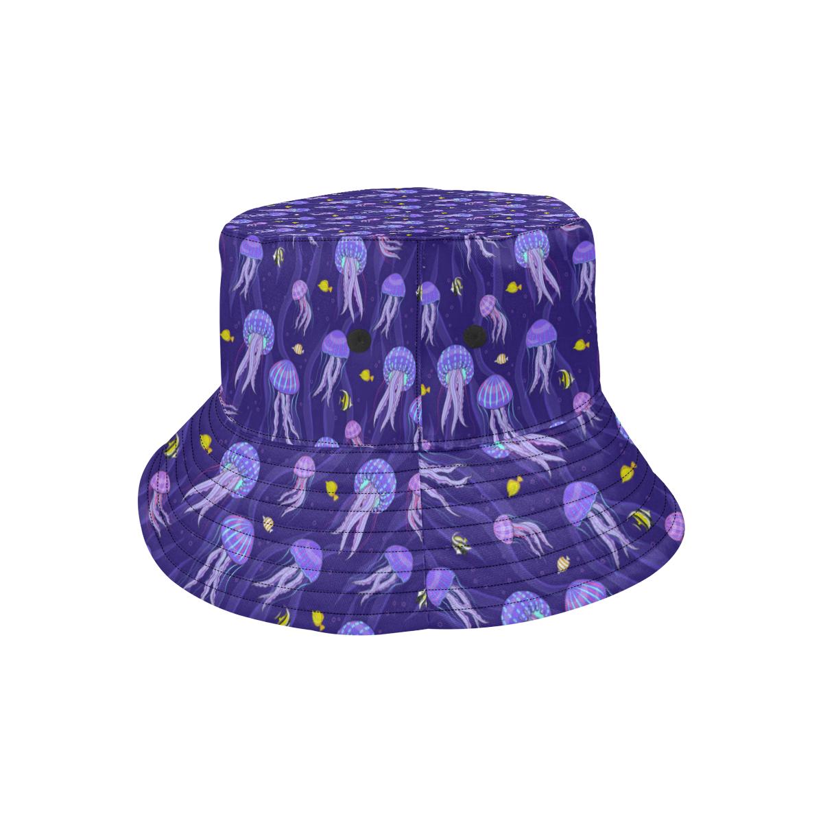 Jellyfish Style Print Unisex Bucket Hat