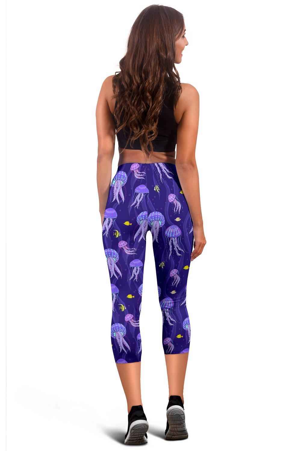 Jellyfish Style Print Women Capris