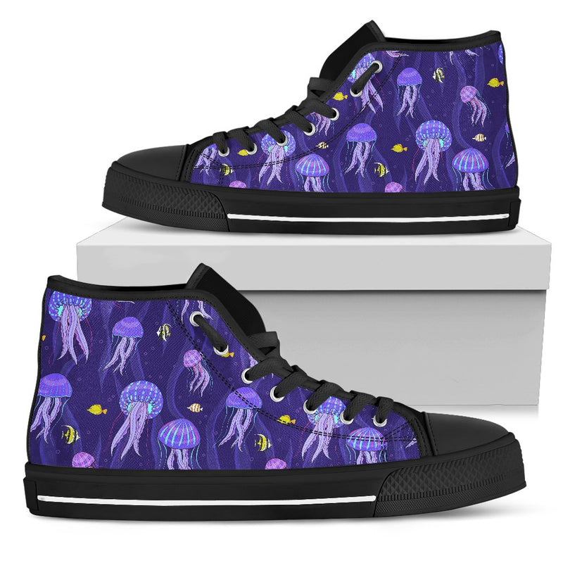 Jellyfish Style Print Women High Top Shoes