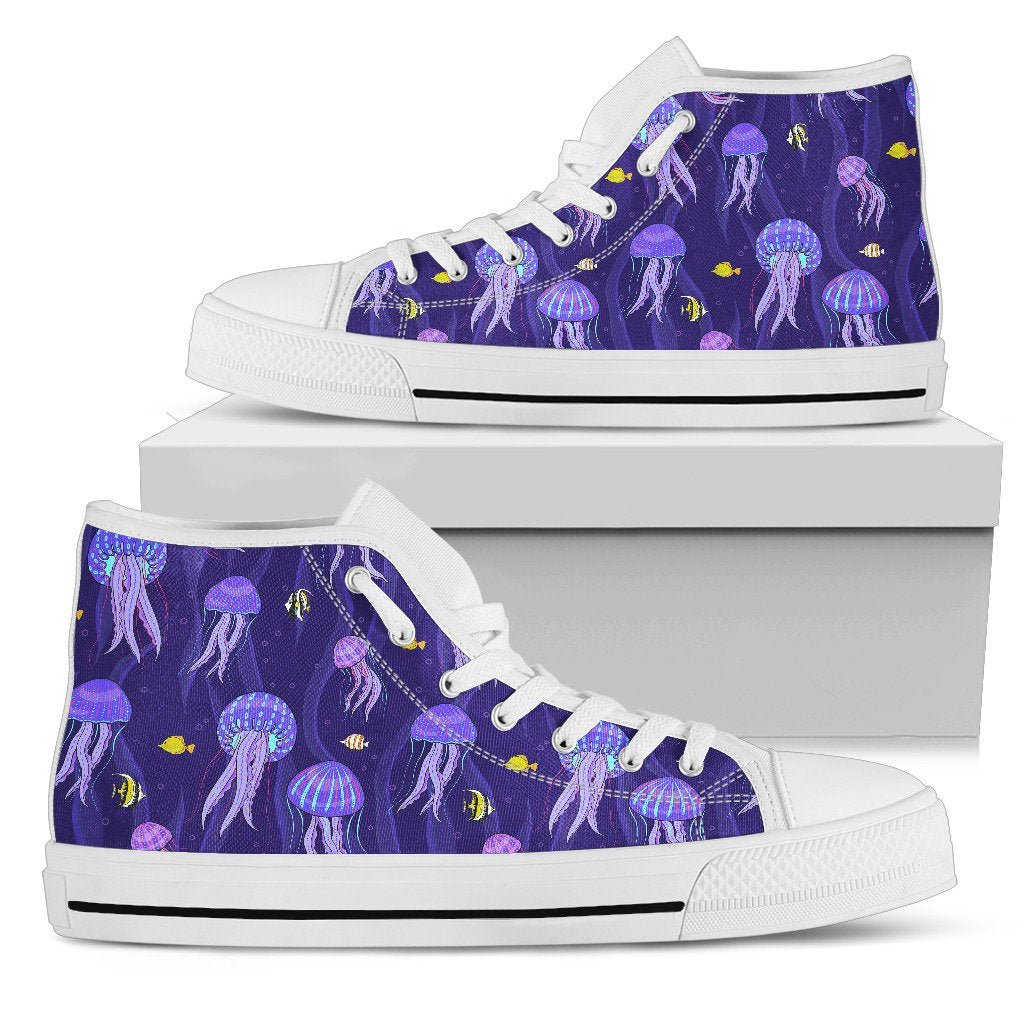 Jellyfish Style Print Women High Top Shoes